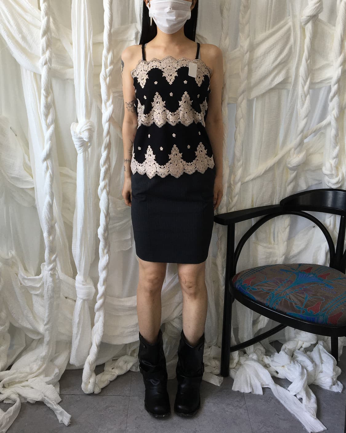 Glitter crochet sleeveless 상품이미지5