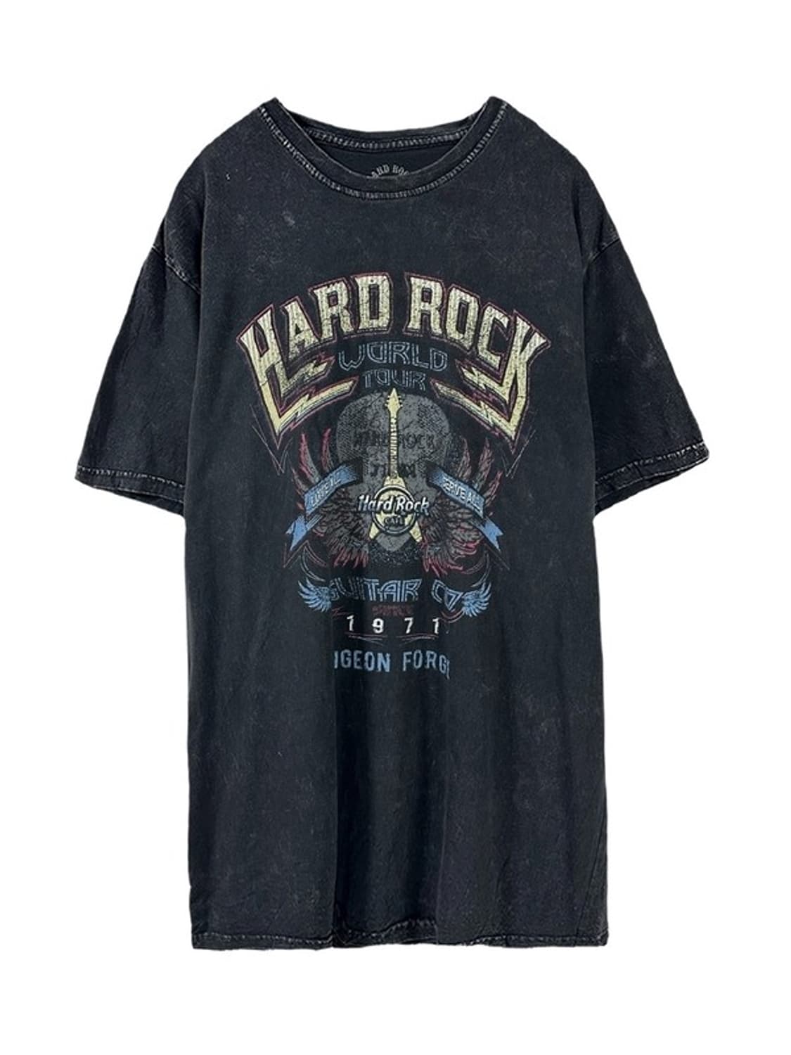 [XS] HARD ROCK 월드투어 스컬 그래픽 밴드 반팔티 상품이미지1