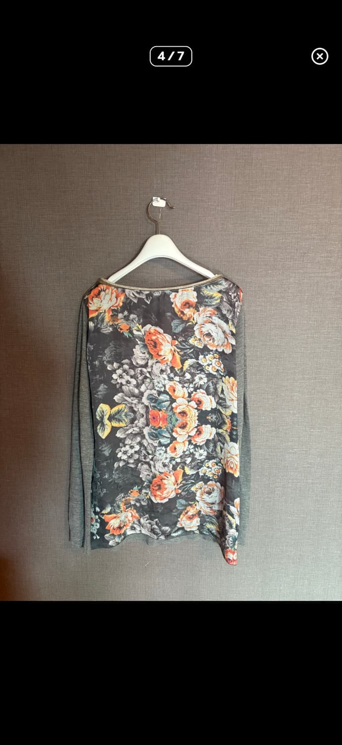 파올로 까사리니 PAOLO CASALINI 플라워 스트라이프 롱슬리브 상품이미지2