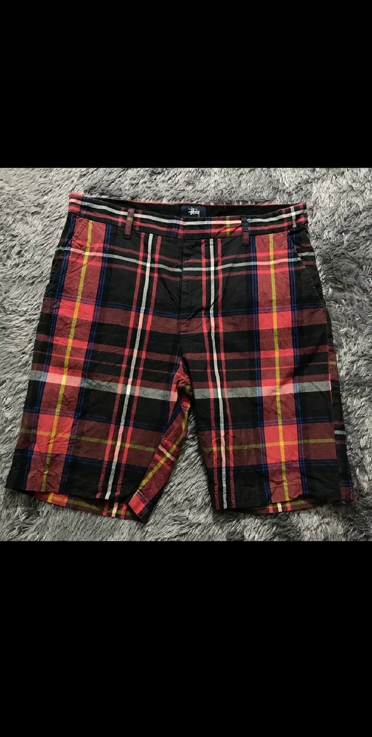 [[32인치, A급]# 스투시(stussy) 썸머 체크 반바지 상품이미지1