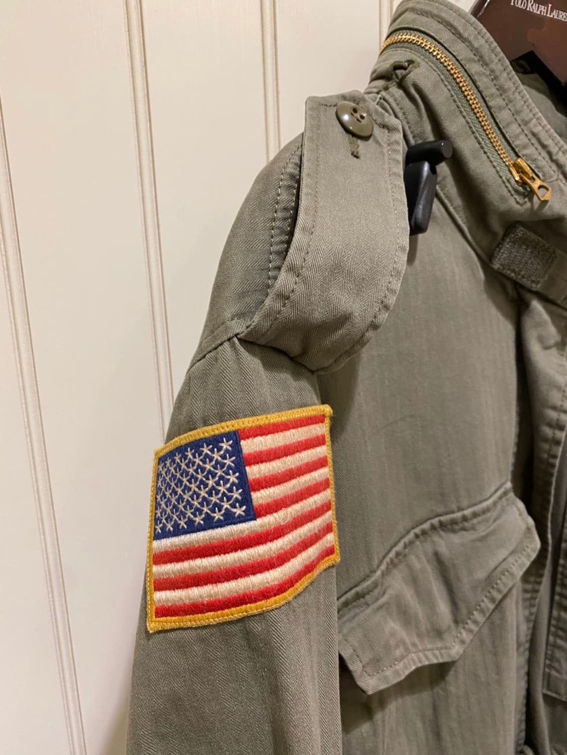 POLO 폴로랄프로렌 성조기 패치 밀리터리 야상 자켓 L 상품이미지2