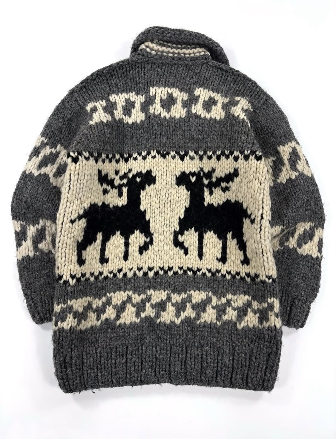 빈티지 노르딕 코위찬 니트 집업 상품이미지3