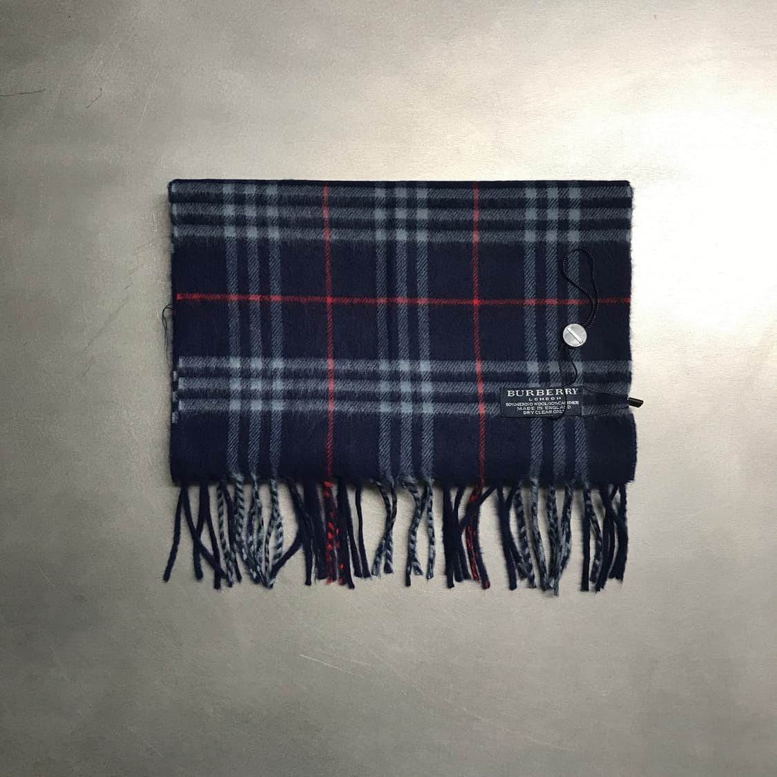 버버리 정품 울/캐시미어 머플러 네이비 상품이미지2