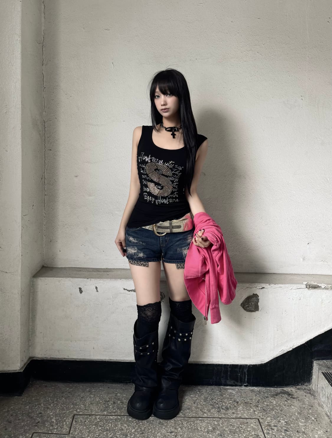 Back crochet sleeveless 상품이미지1