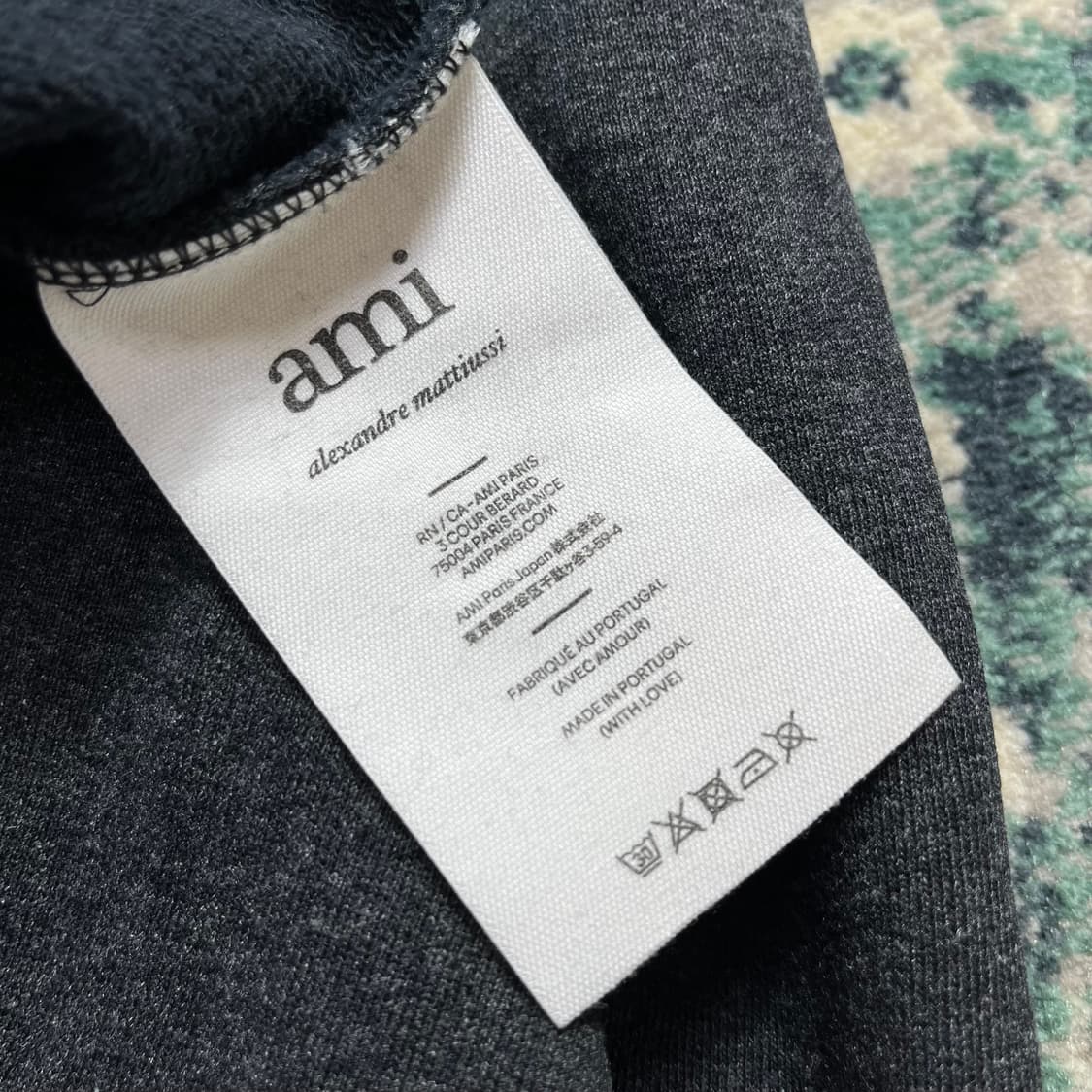 AMI 아미 하트 와펜 빅로고 스웻 차콜 맨투맨(L) 상품이미지5
