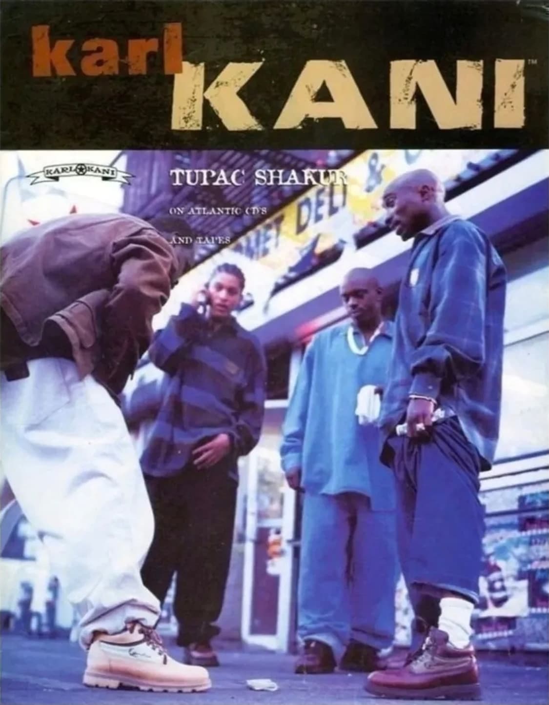 90's 칼 카니 Karl Kani 스웨이드 데님 트러커 자켓 L 상품이미지5