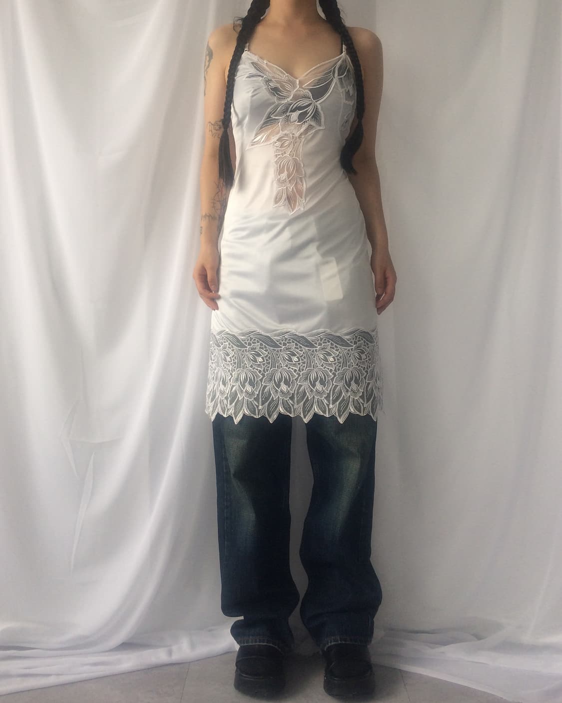 Lace point slip onepiece 상품이미지5