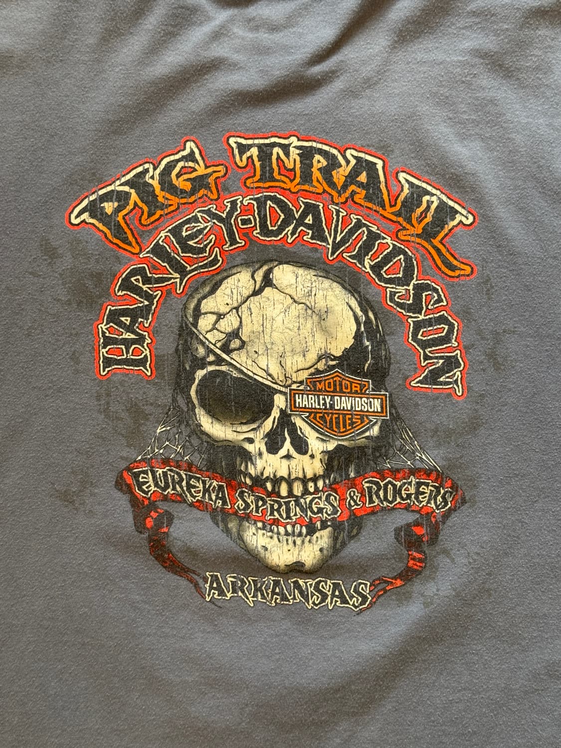 할리 데이비슨 스컬 로고 반팔 티셔츠(HT15) 상품이미지2