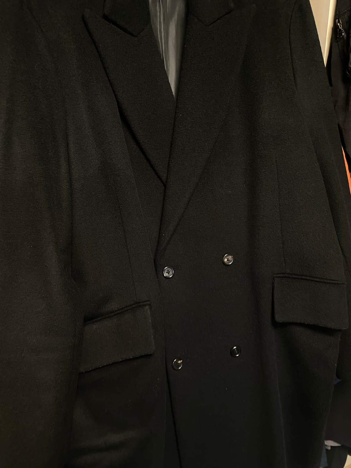 브라운야드 더블브레스트 코트 블랙 상품이미지5