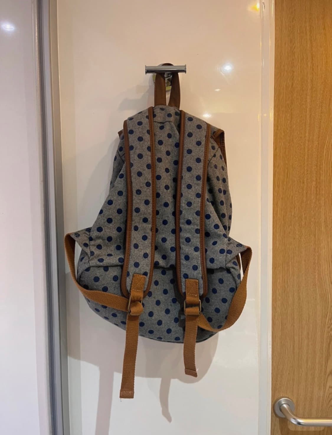 일본 빈티지 땡땡이 무늬 백팩 상품이미지2
