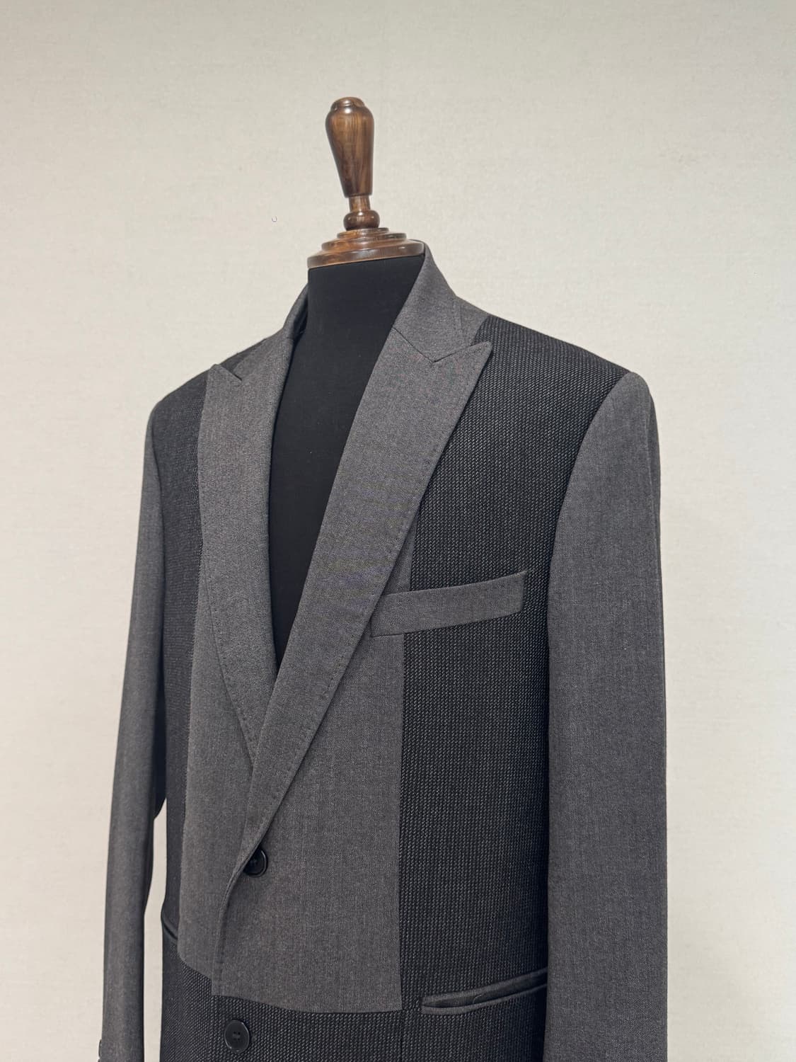 KENZO Homme 슬림 핏 투톤 싱글 코트 상품이미지5