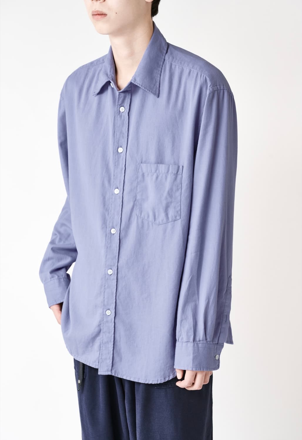 이얼즈어고 소프트 코튼 드릴 포이카 셔츠 클래식핏 V.3 라벤더 m 상품이미지3