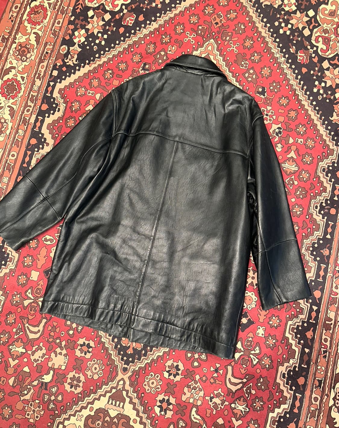 ( L-XL ) 가죽카코트 가죽코트 가죽롱코트 가죽자켓 레더자켓 상품이미지4
