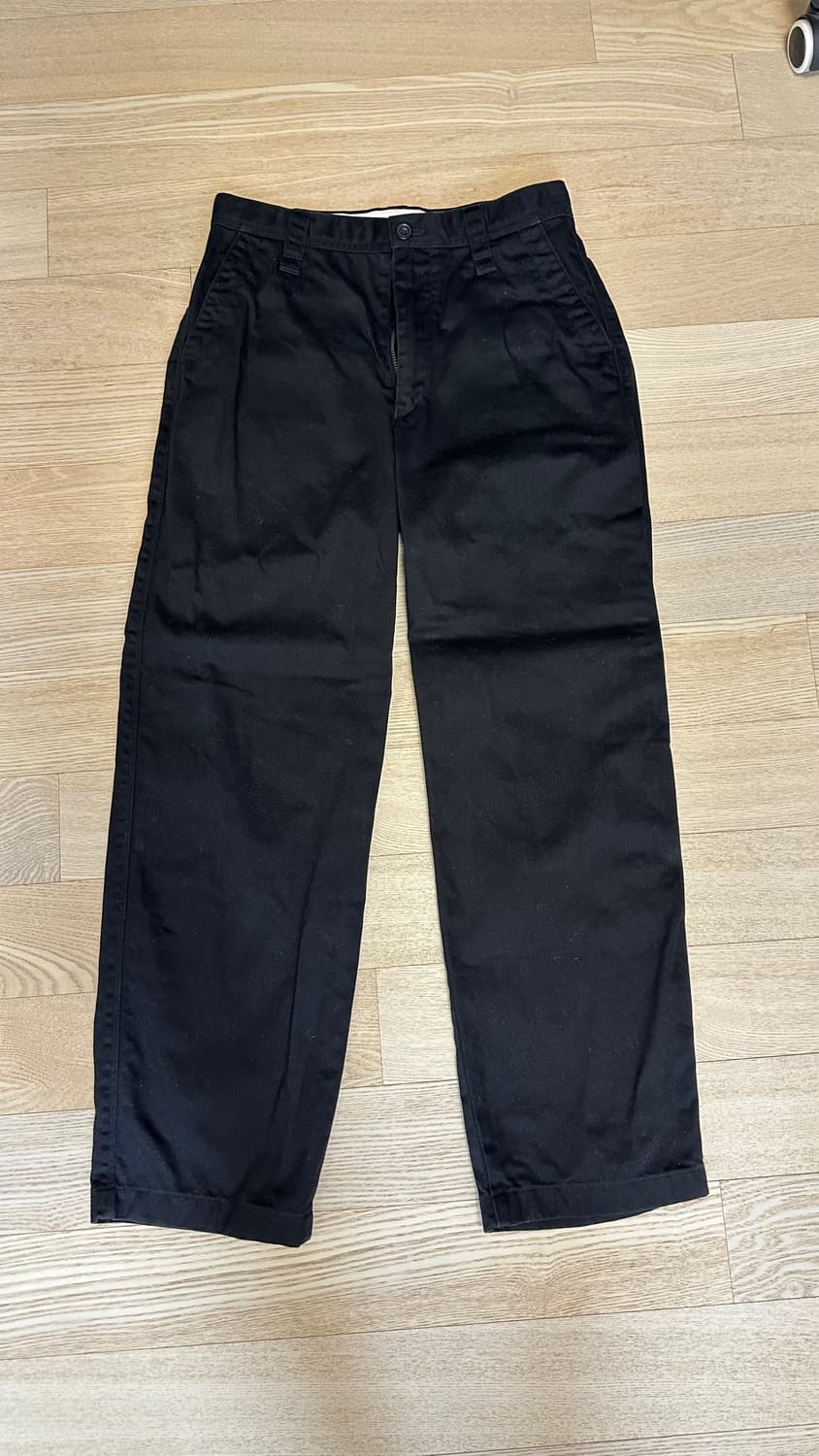 유니클로U 와이드핏치노팬츠 블랙 73(28) 상품이미지6