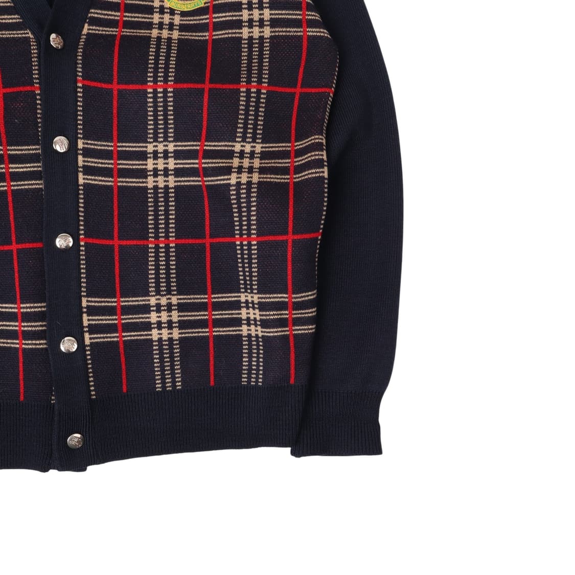 버버리 크레스트 네이비 노바체크 울 가디건 상품이미지4