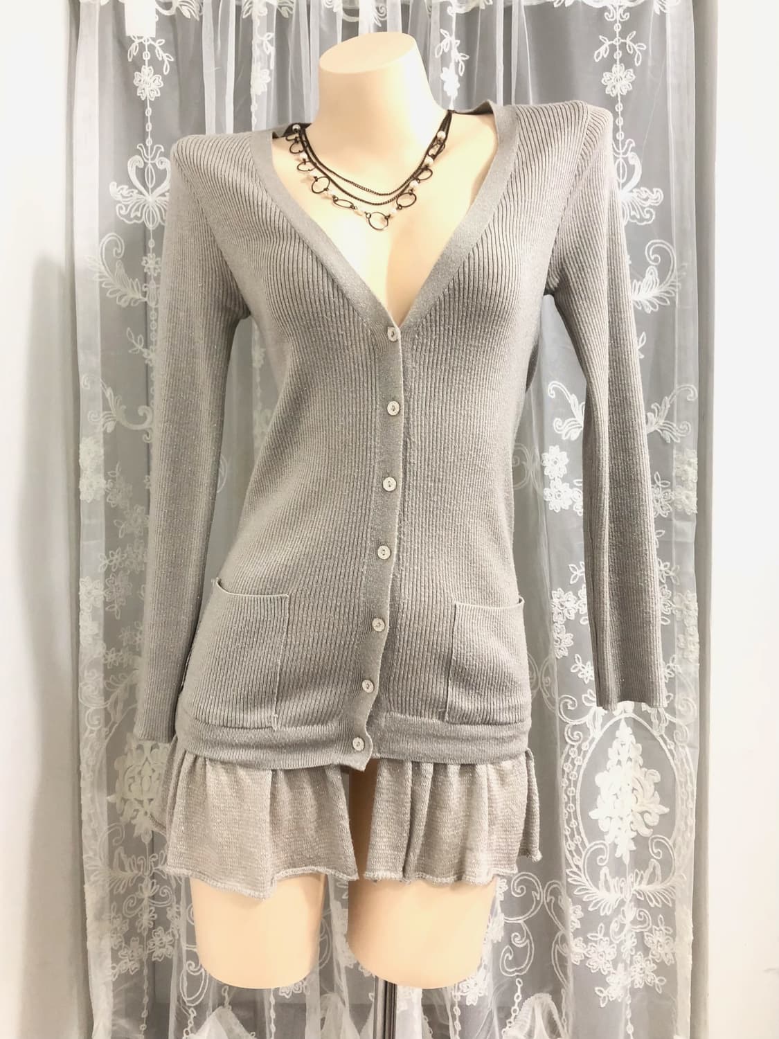 glitter cardigan one piece 상품이미지1