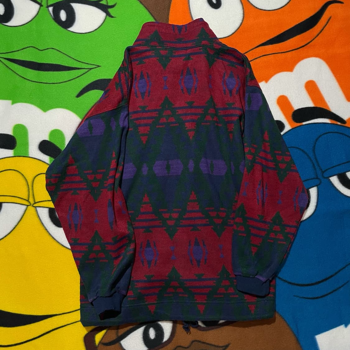 인디언 패턴 하프집업 니트 상품이미지4