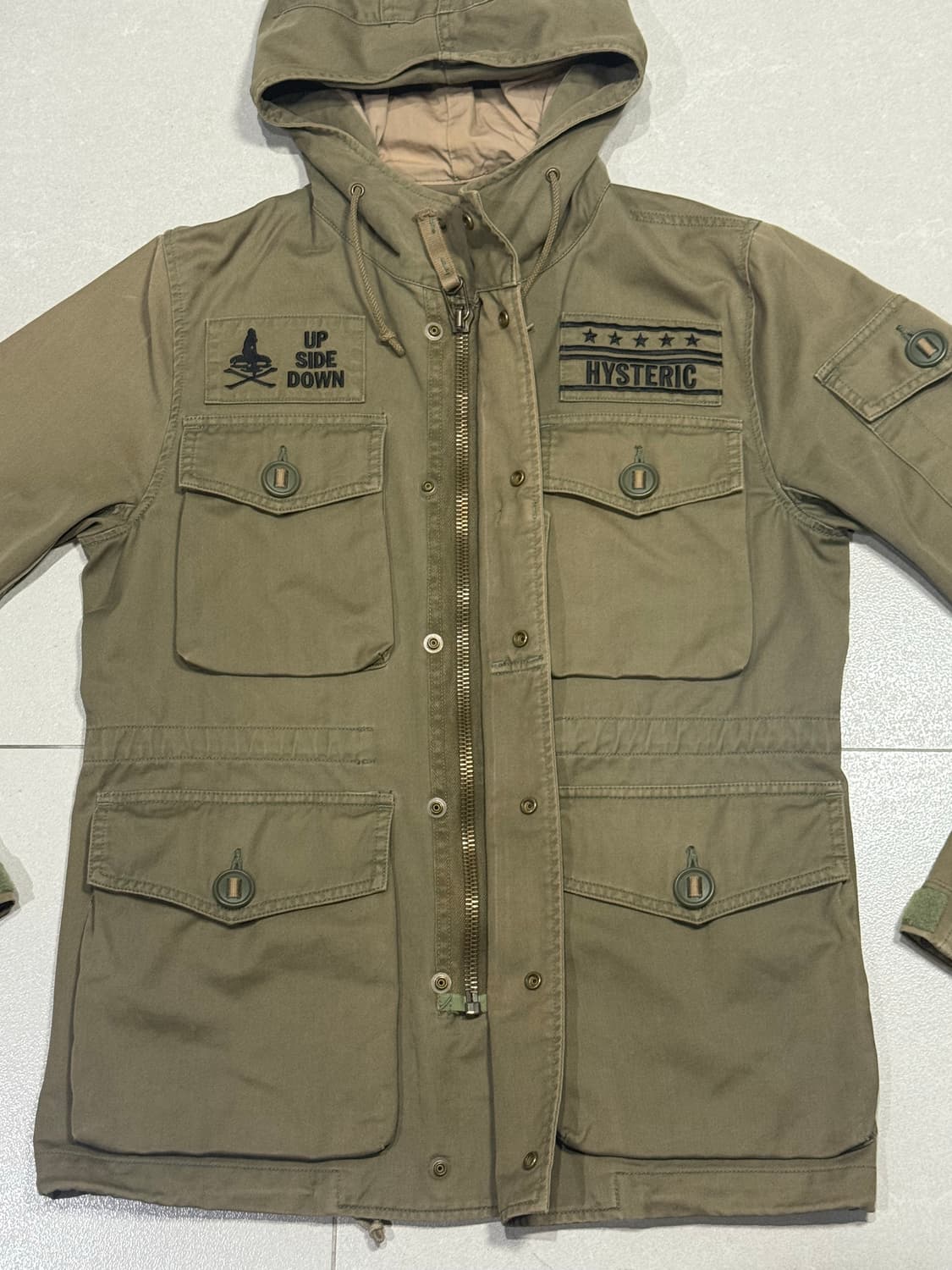 히스테릭 글래머 아카이브 M-65 복각 후드 집업 자켓 상품이미지2