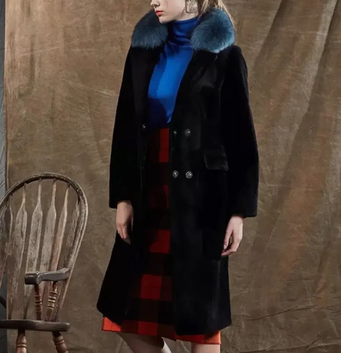 Furs 66 핑크폭스 무스탕 코트 S 상품이미지8