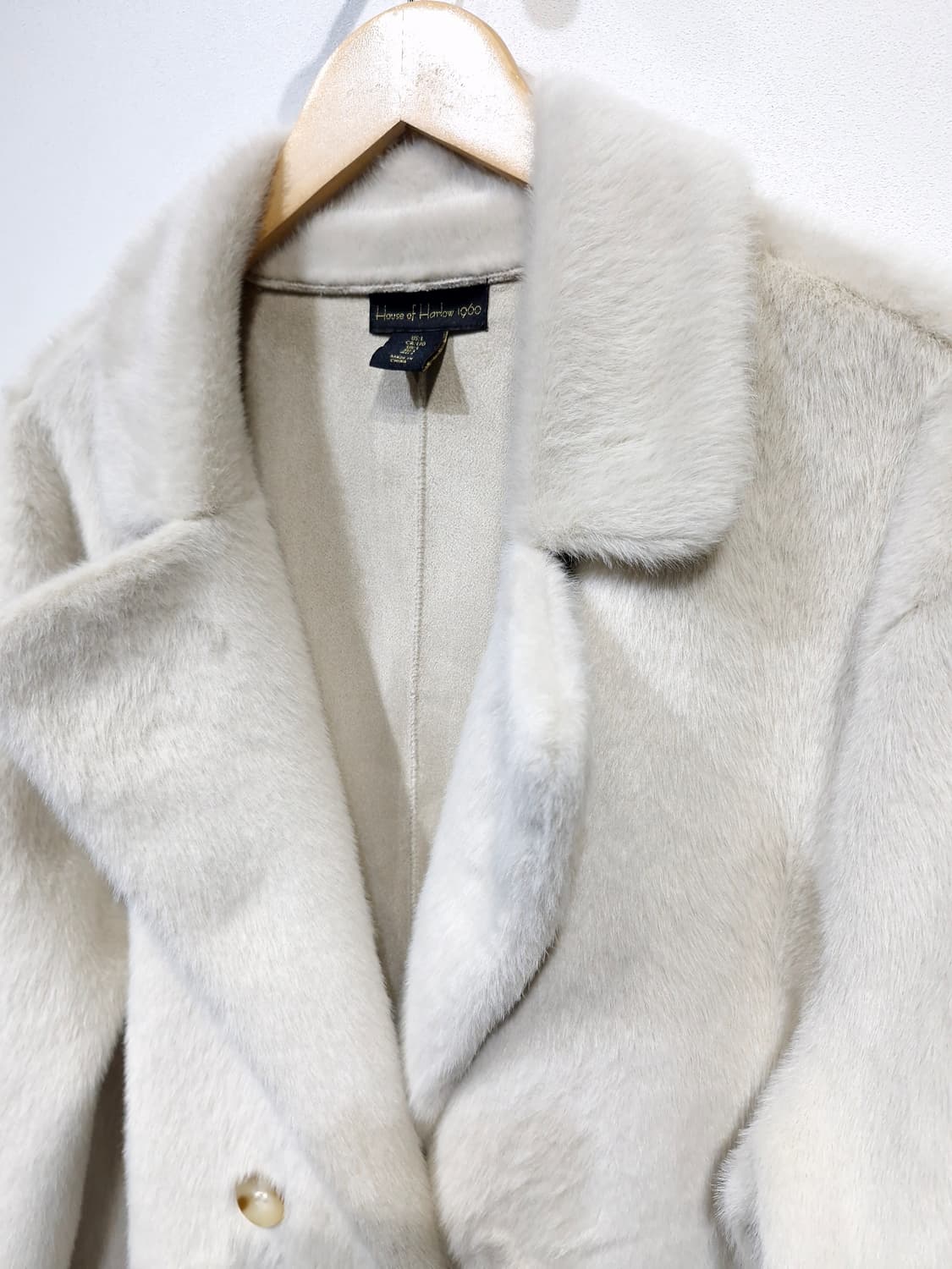 House of Harlow 1960 페이크퍼 코트 아이보리 상품이미지5