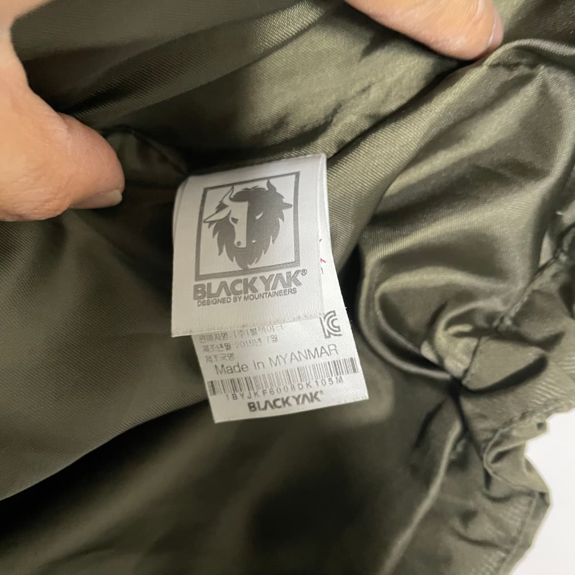 블랙야크 바람막이 자켓 카키 상품이미지5