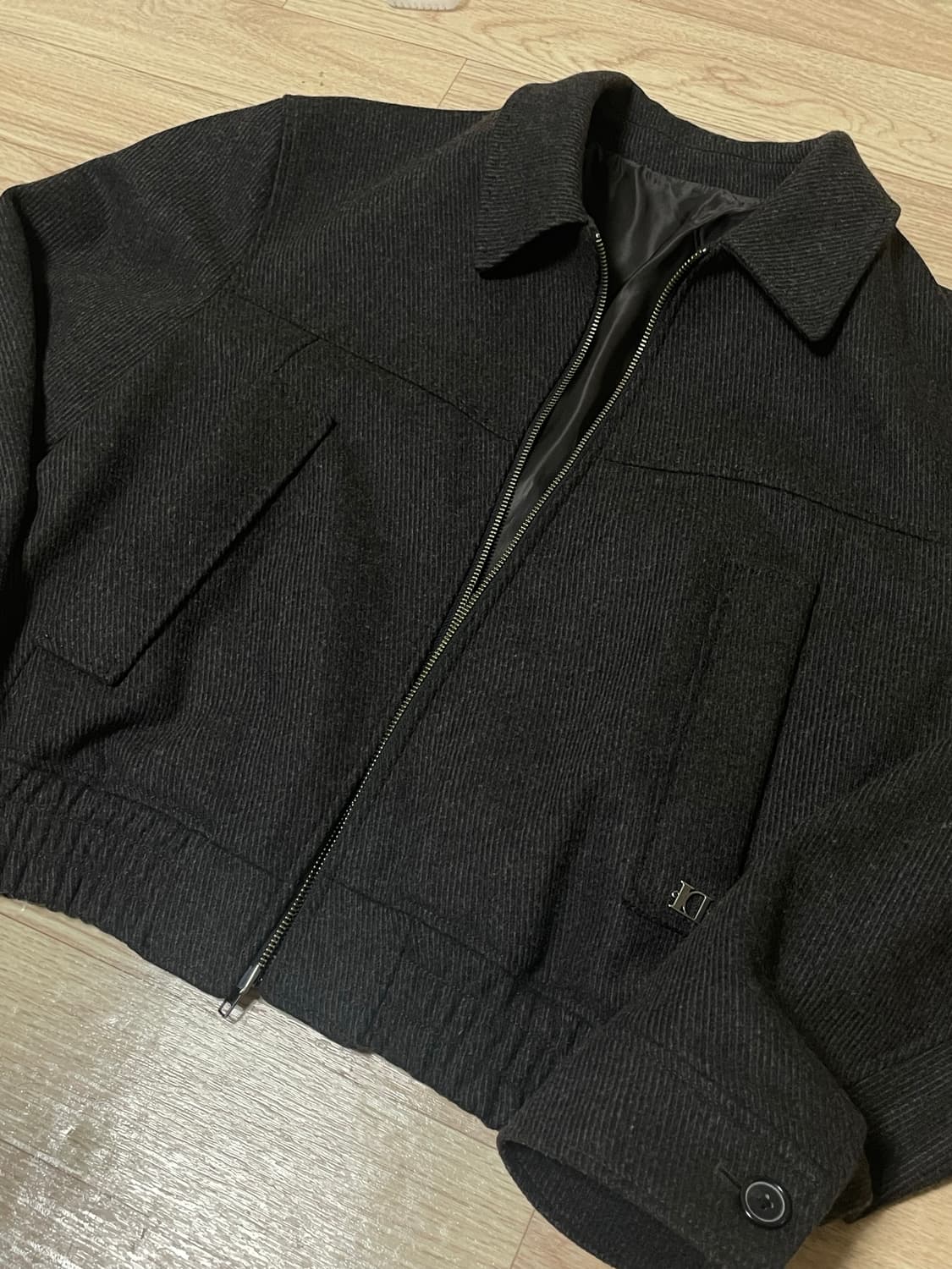 엘무드 아이코닉 울 블루종 자켓 브라운 (품절제품) 상품이미지4