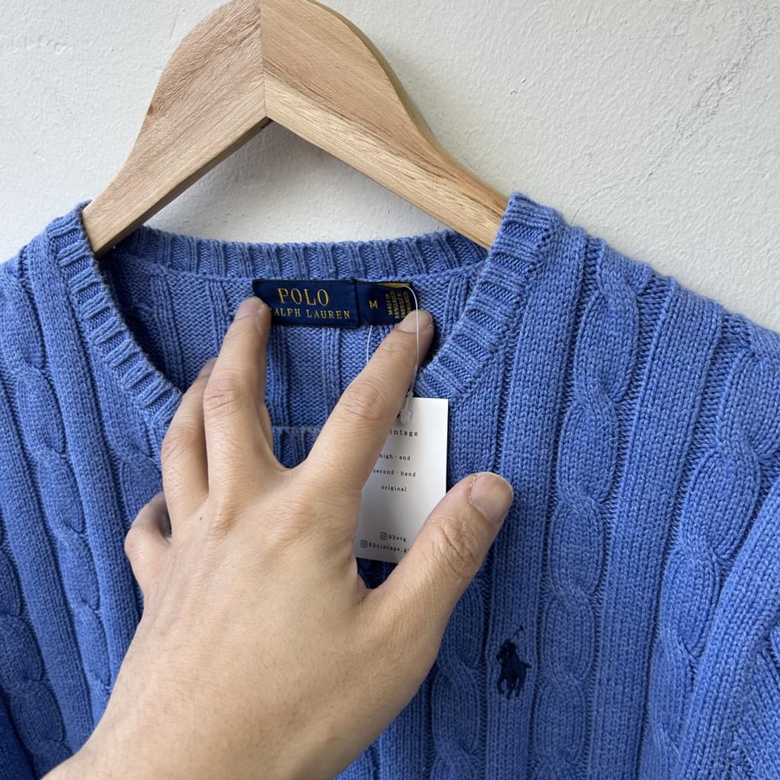 15595 - 폴로 랄프로렌 스카이블루 케이블 니트 상품이미지3