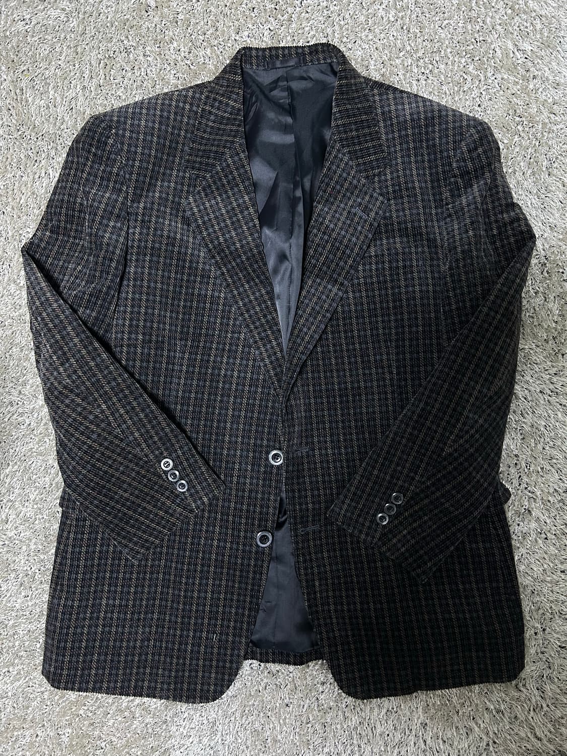 일제 체크 코듀로이 블레이저 사이즈 100~105 상품이미지1