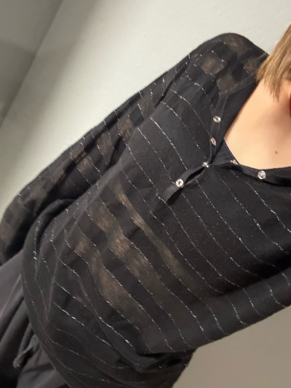 glitter stripe see-through long sleeve 상품이미지1
