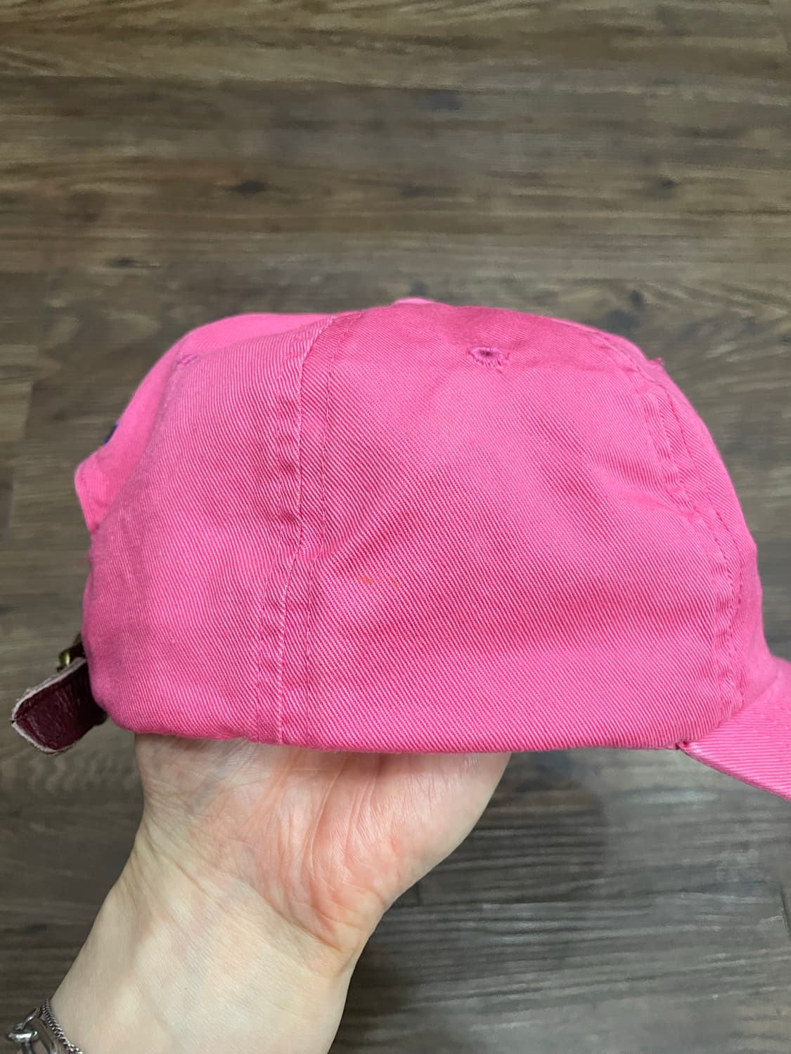 폴로 랄프로렌 USA made 핑크 볼캡 가죽스트랩 상품이미지3