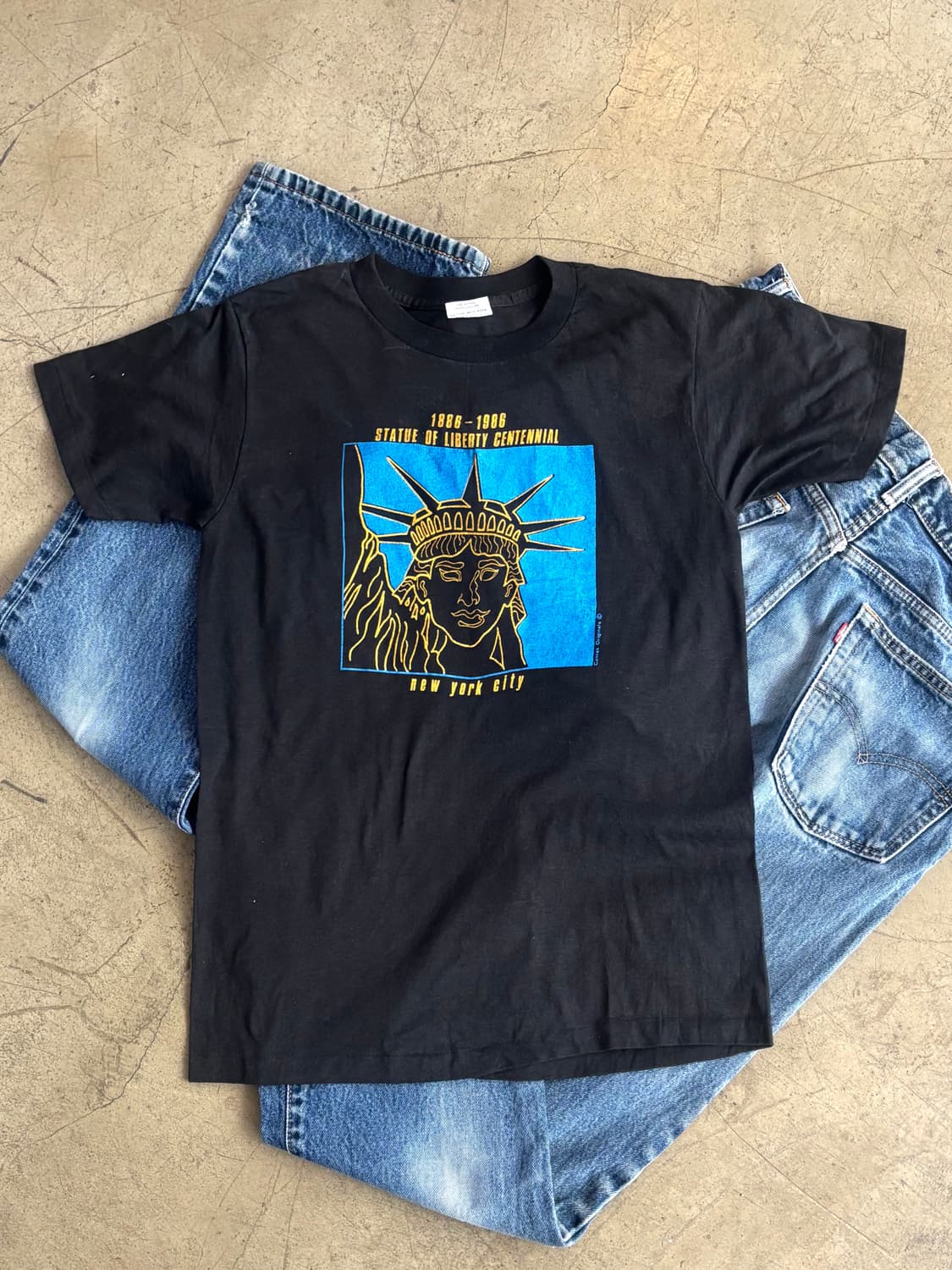 80‘s MADE IN USA 🇺🇸 자유의 여신상 반팔 티셔츠 상품이미지4