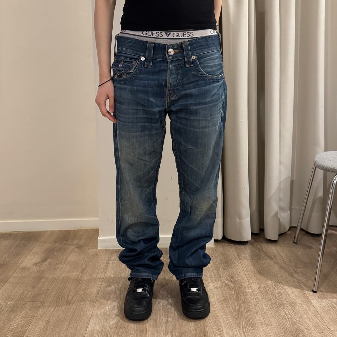 트루릴리젼 빈티지 스트레이트핏 데님 팬츠 34 상품이미지3