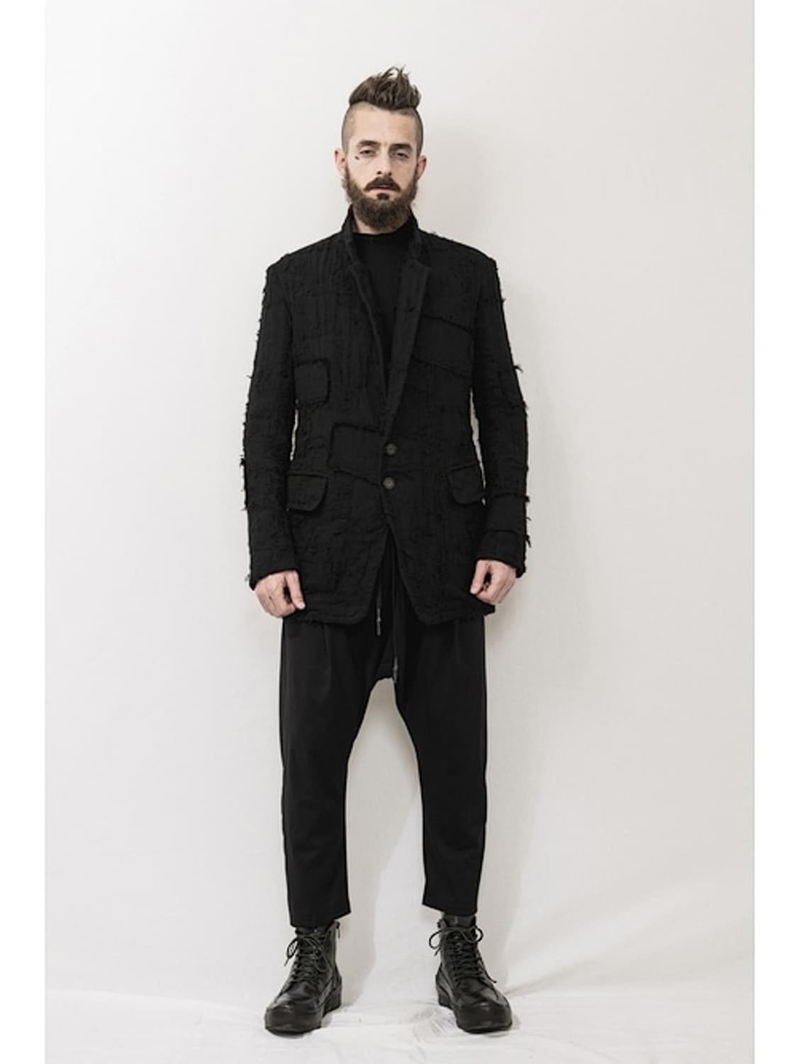 nude:masahiko maruyama 그런지 패치 블레이져 1사이즈 상품이미지5