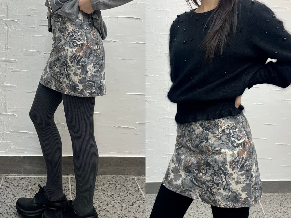 flower marbling mini skirt 상품이미지1