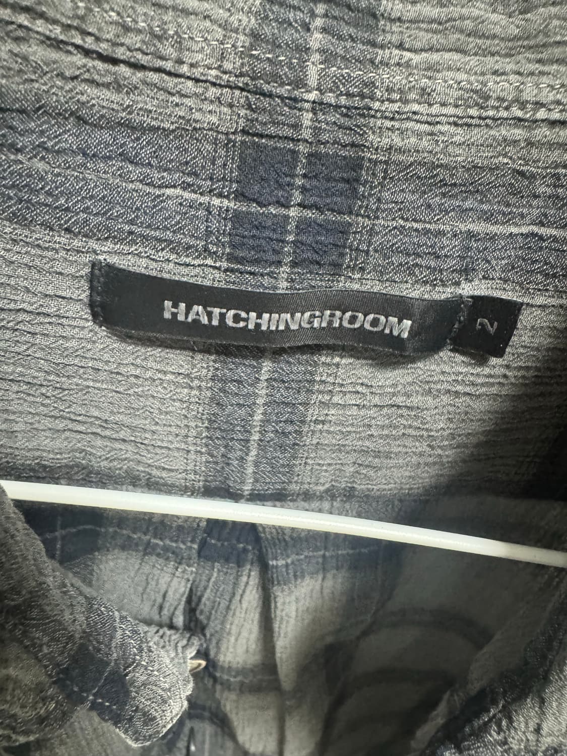 [2] 해칭룸 클래식 셔츠 오버다이드 체크 차콜 상품이미지5