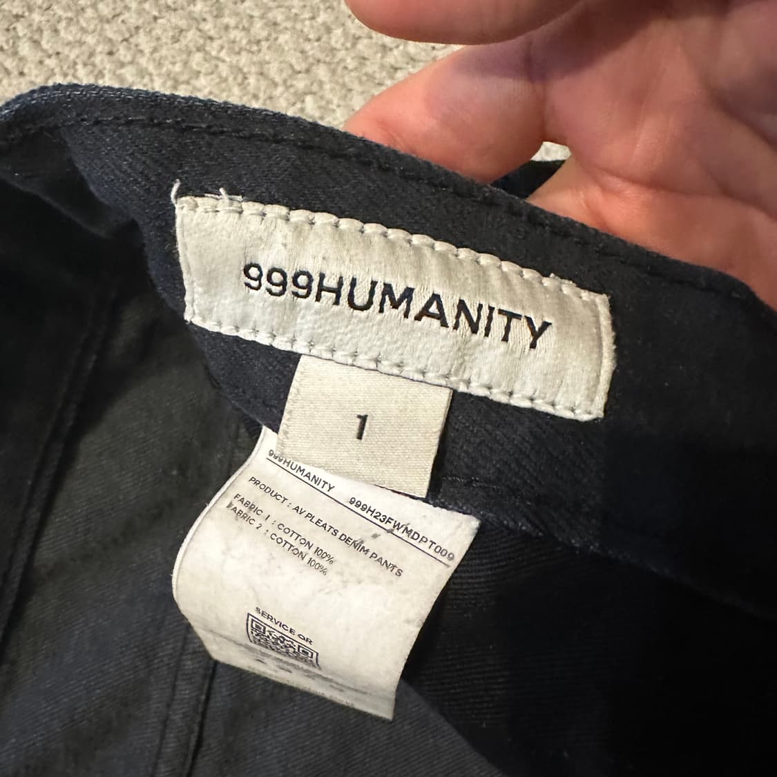 999휴머니티 AV Pleats Dyed Denim Pants 상품이미지5