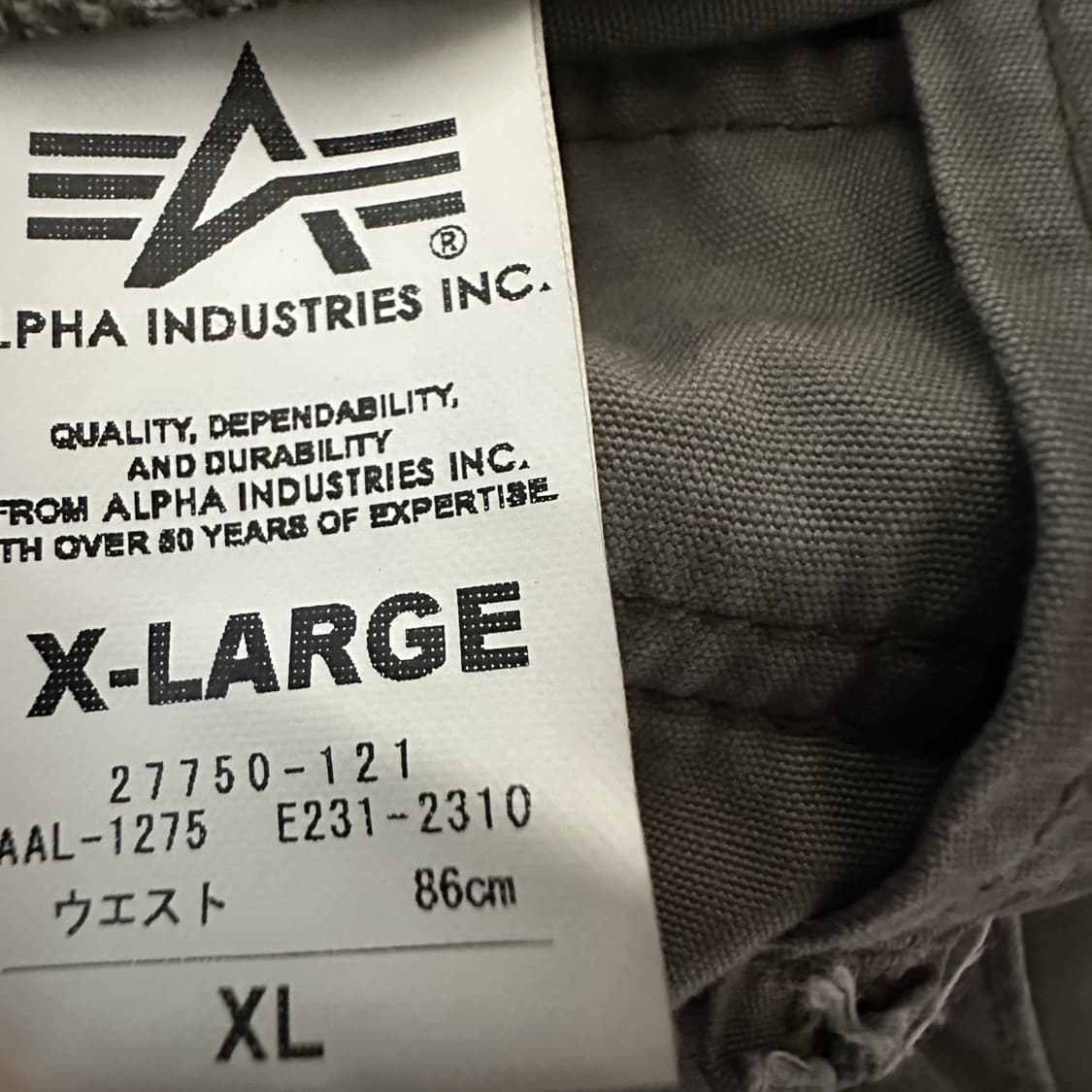 ALPHA INDUSTRIES military cargo pants 상품이미지3