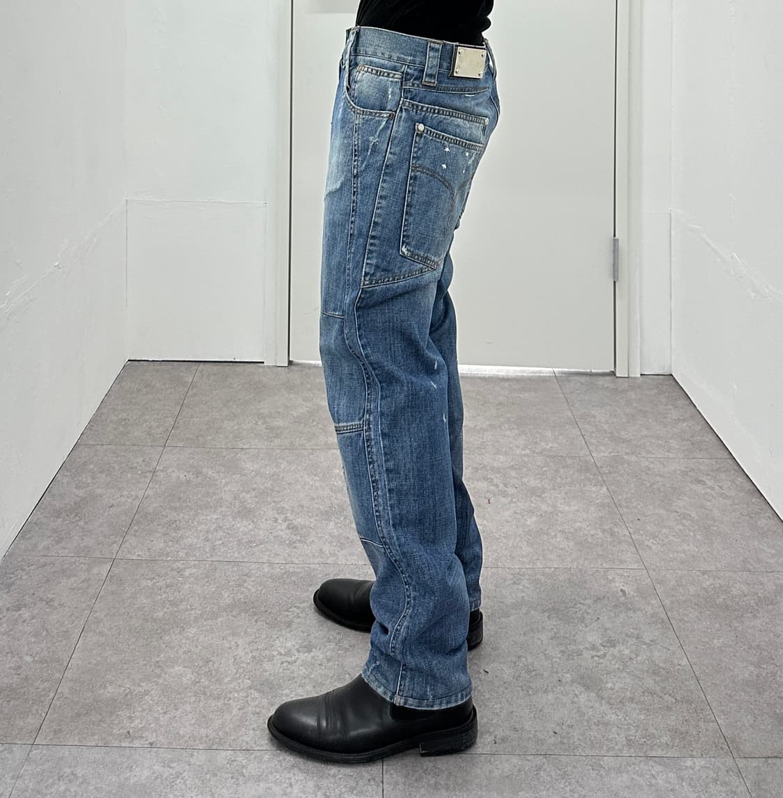 Versace Metal Plate Detail Denim Pants 상품이미지3