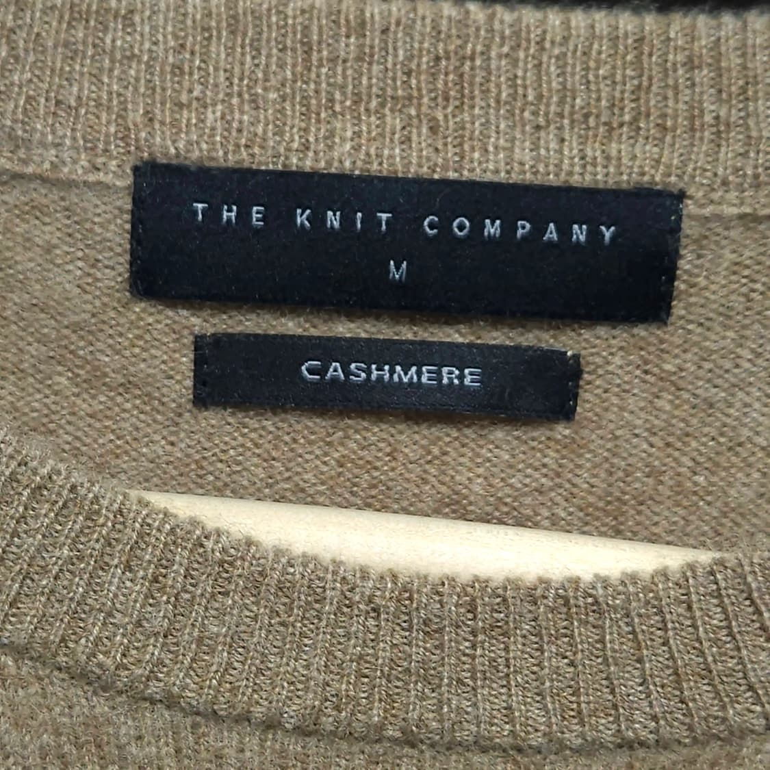 100)더니트컴퍼니 캐시미어100% 니트 베이지 상품이미지4