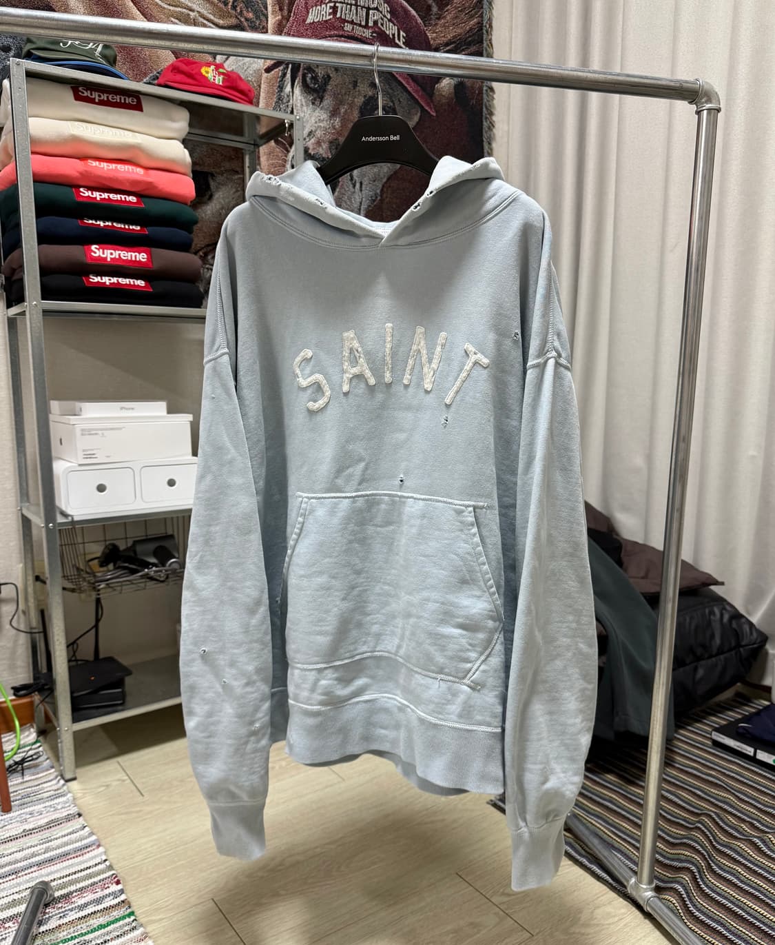 세인트미카엘 펠트 후드티 상품이미지1