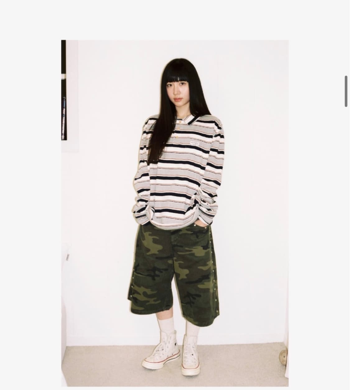 aeae 에이이에이이 스터드 숏츠 카고 버뮤다팬츠 1사이즈 상품이미지7