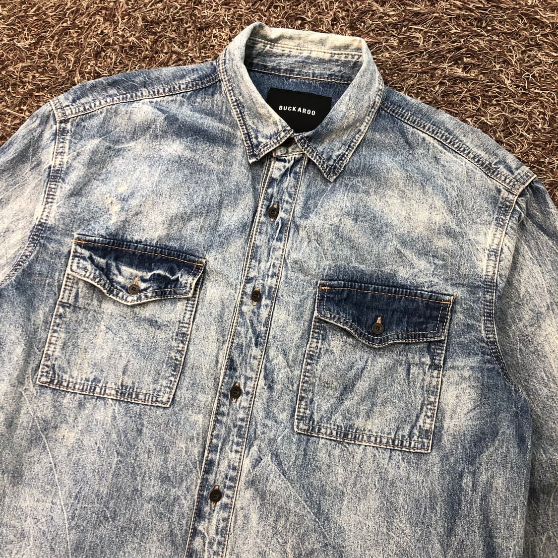 버커루 워싱 데님 셔츠 상품이미지2