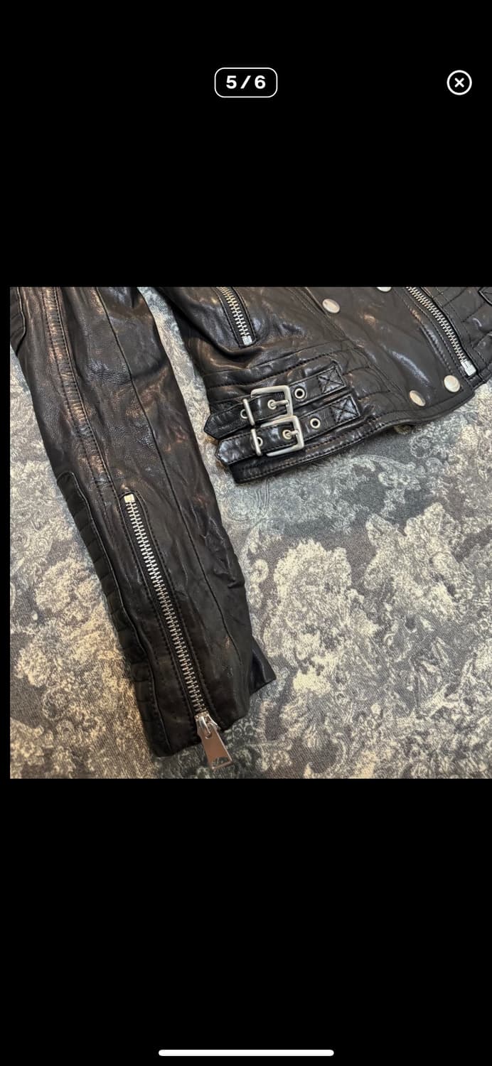  shell natural leather biker jacket 상품이미지5