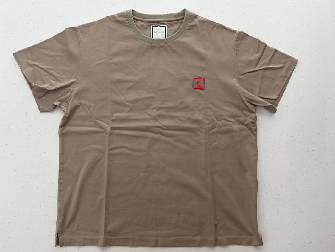 우영미 백로고 티셔츠 베이지 (46) 상품이미지2