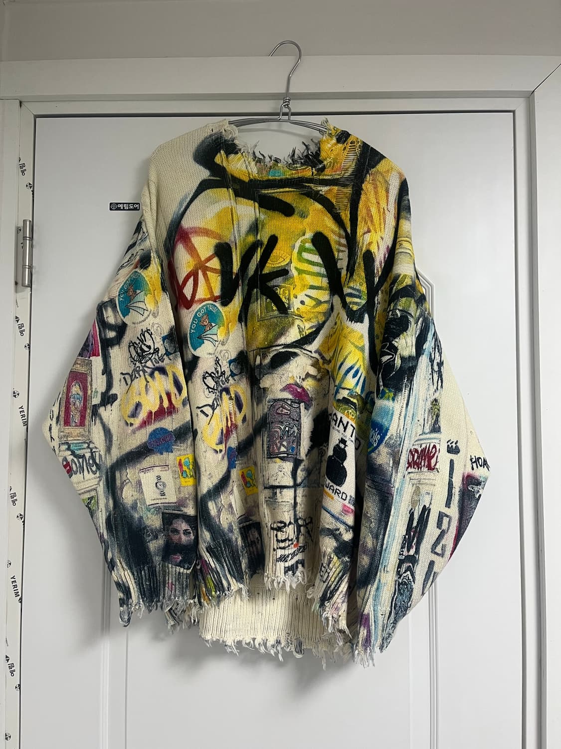 R13 그래피티 니트 L 상품이미지1