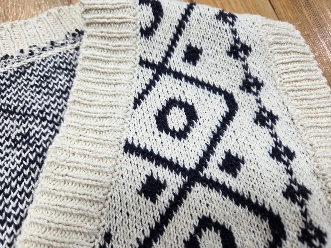 유라고(URAGO) 드로우 자카드 베스트 가디건 프리사이즈 상품이미지5