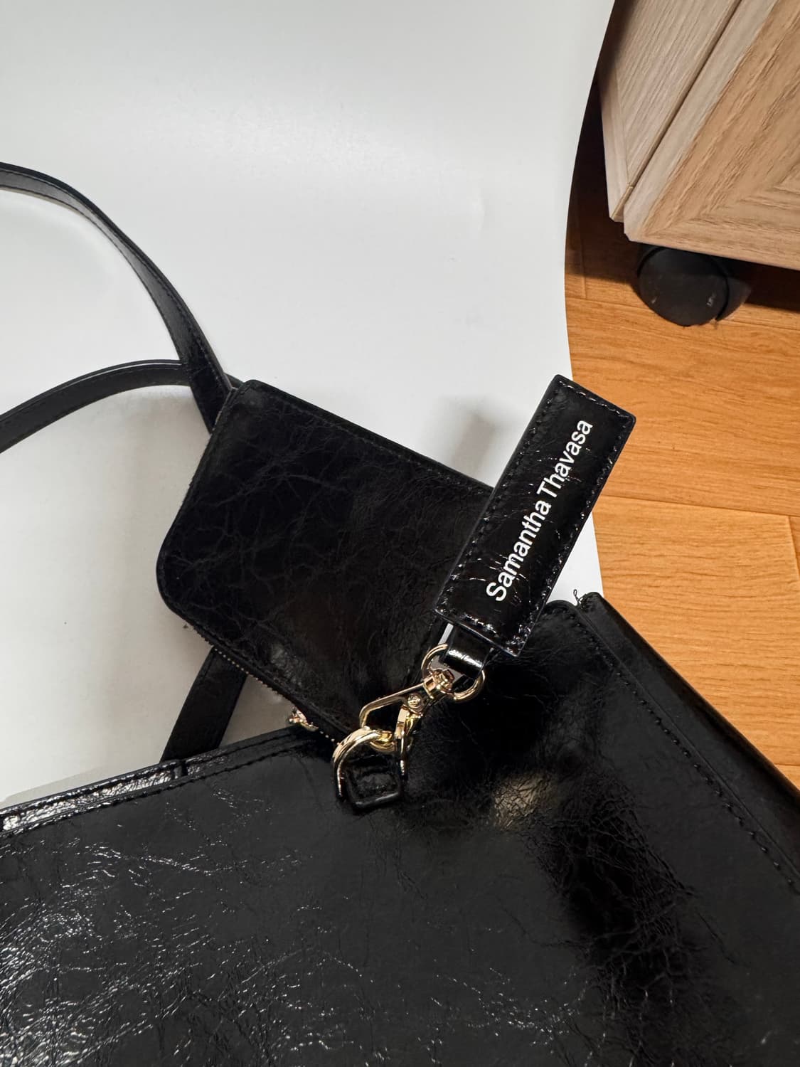 사만타사바타 블랙 스퀘어 숄더백 상품이미지7