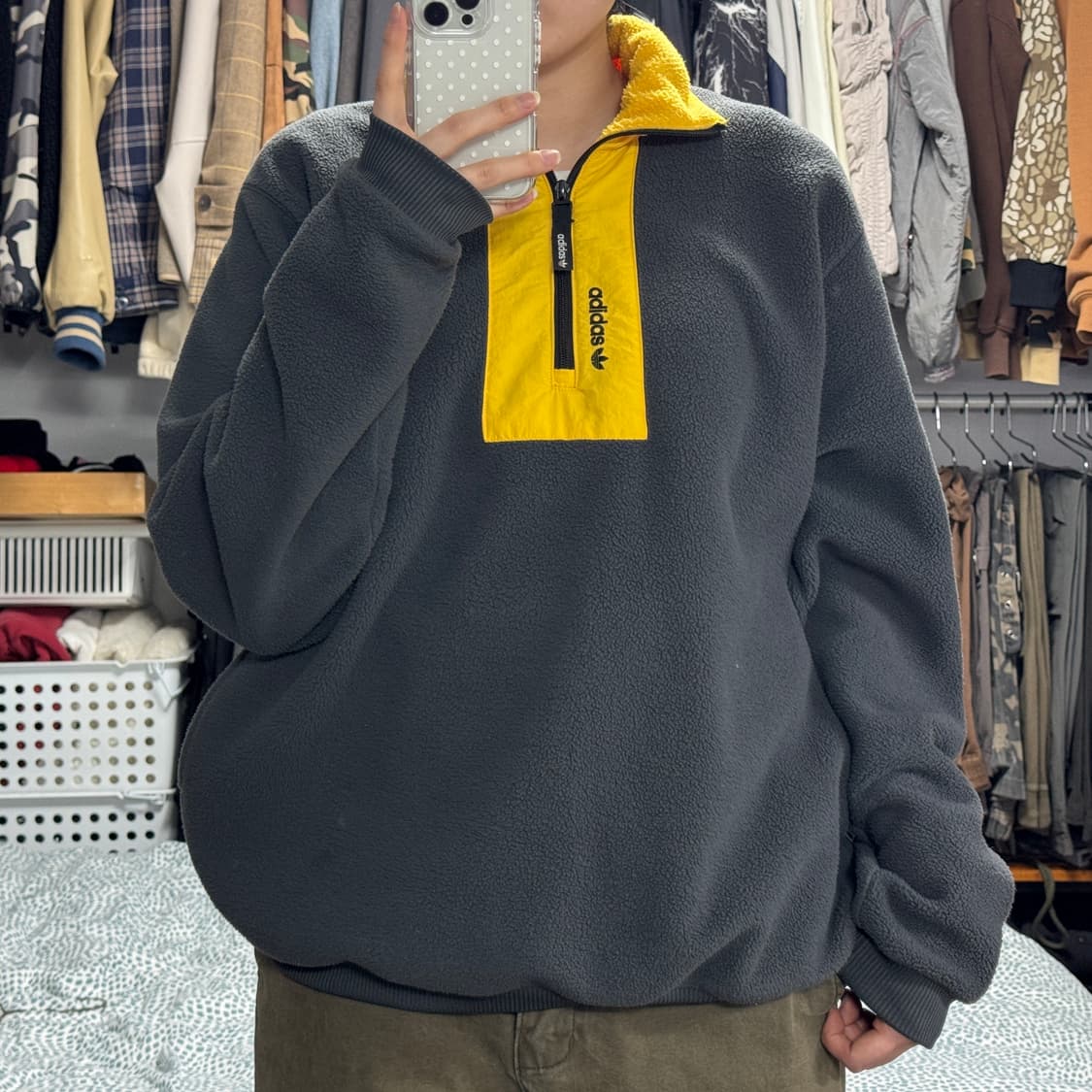 아디다스 반집업 아노락 플리스 후리스 맨투맨 상품이미지1