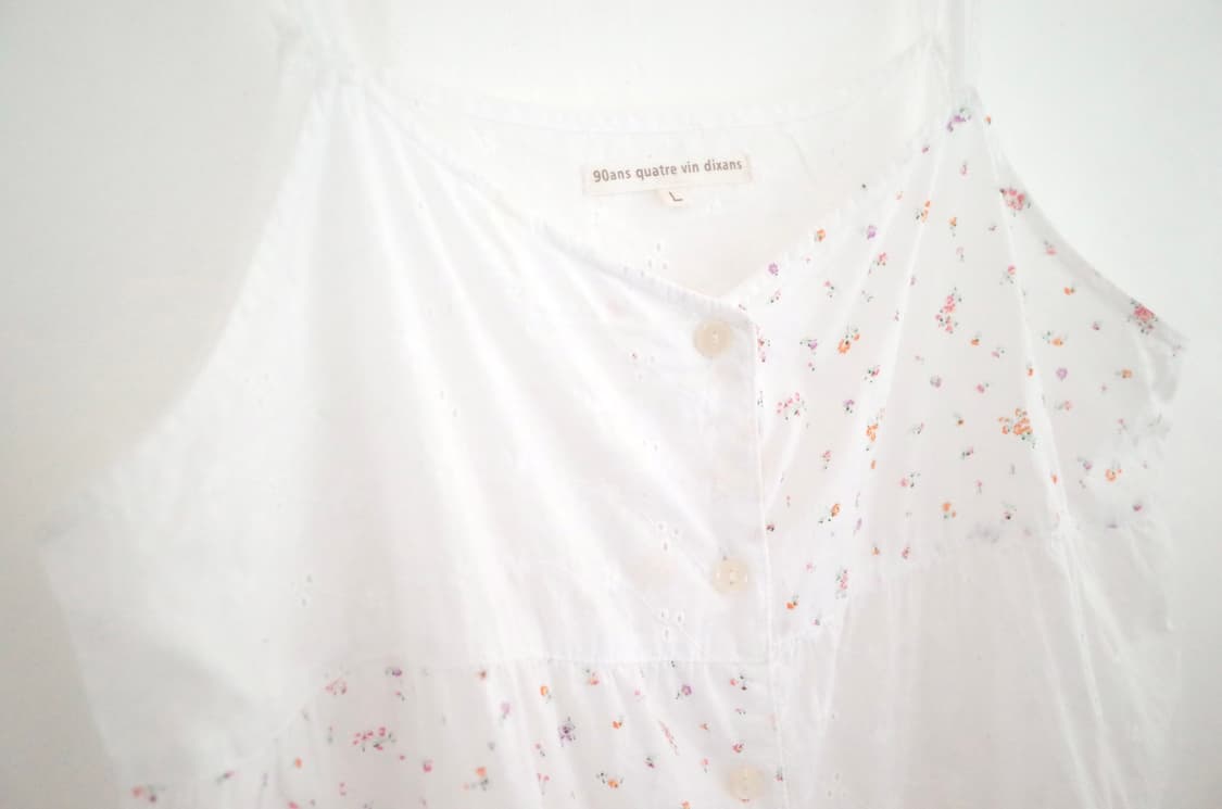 빈티지 패치워크 캉캉 블라우스 튜닉 모리걸 상품이미지6