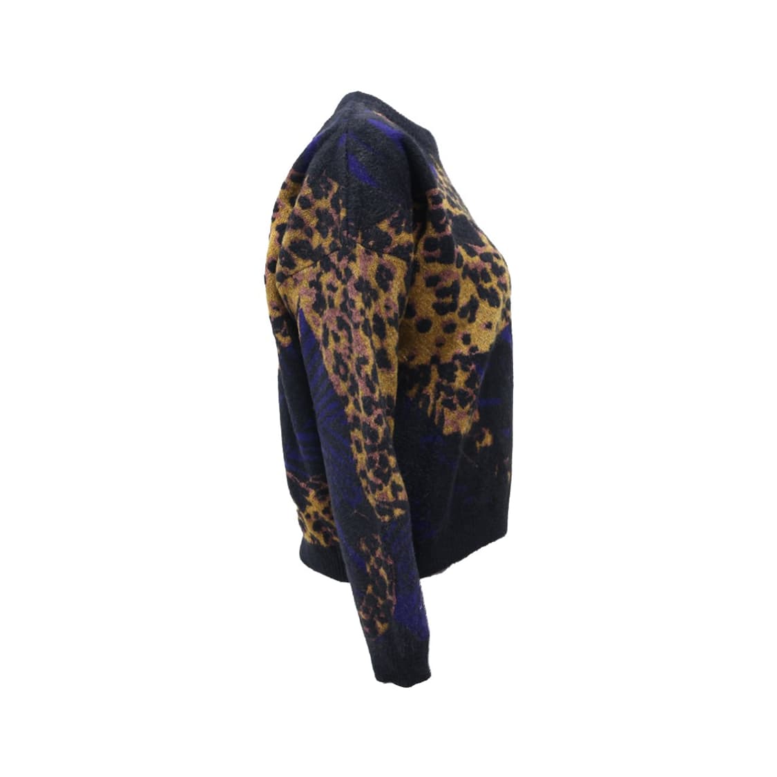 생로랑 646779 자카드 정글 레오파드 라메 니트 블랙 멀티컬러 상품이미지4